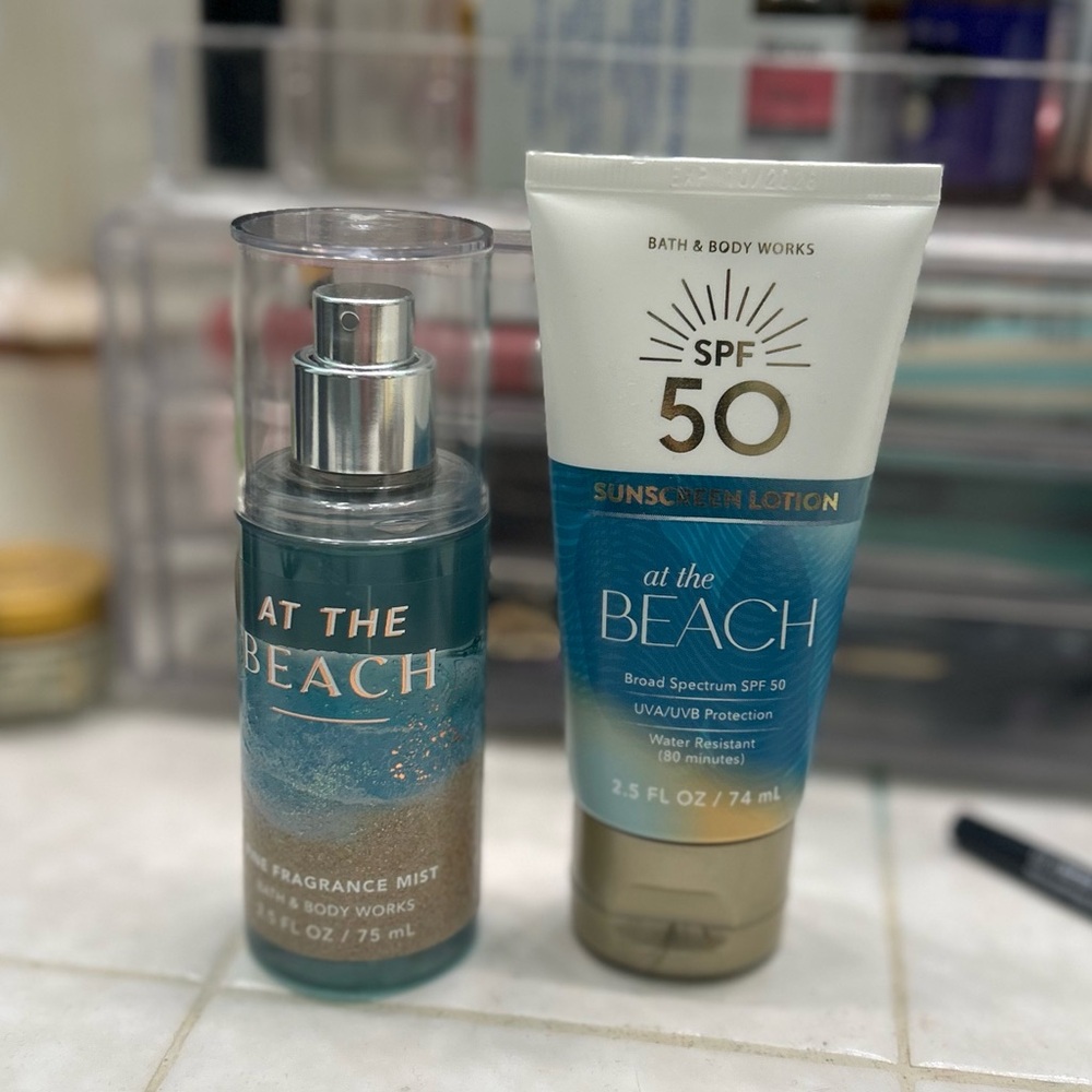 Bath & Body Works At The Beach Fragrance Mist and Sunscreen Lotion Set